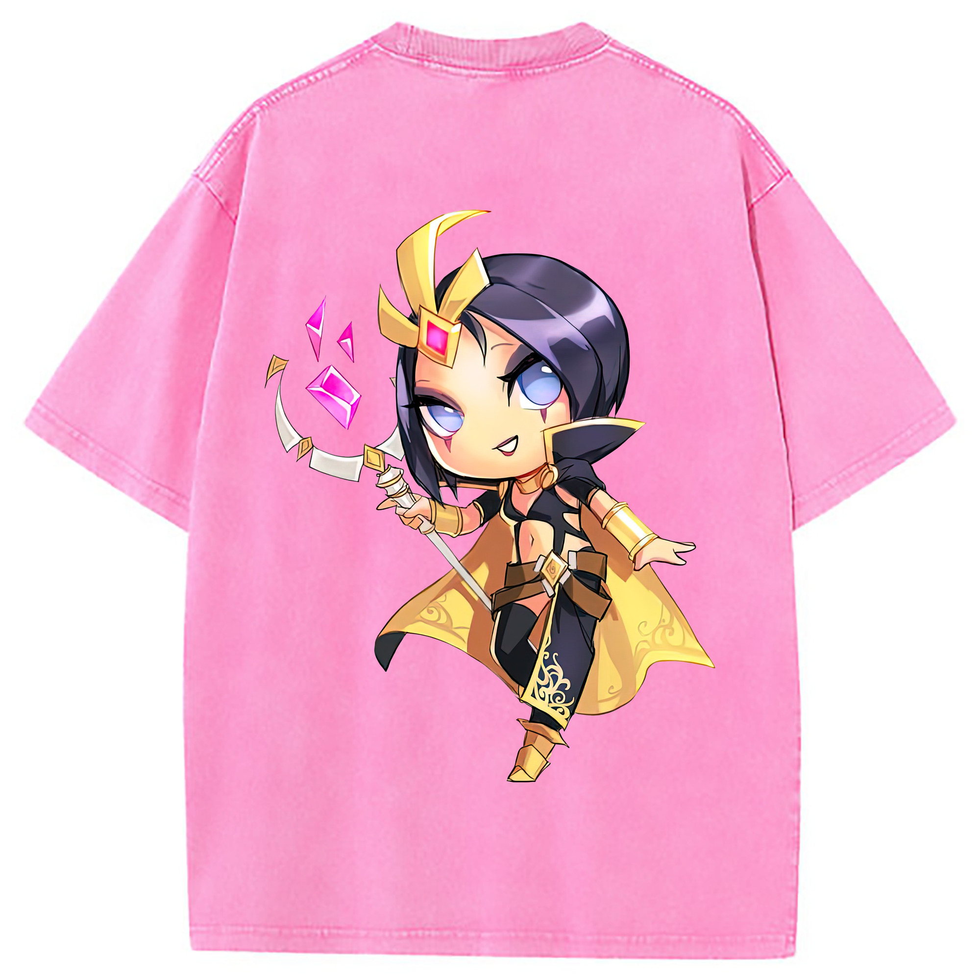 （画像用） リーグ・オブ・レジェンド League of Legends LOL 綿100% ヴィンテージ風 半袖Tシャツ（背面プリント）
